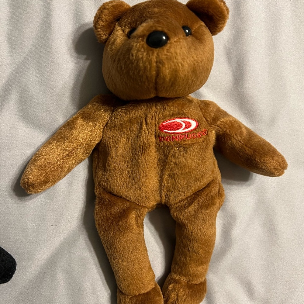 2 Brown and a Black Plush Beanie Bear Toy Lot - Picture 4 of 6